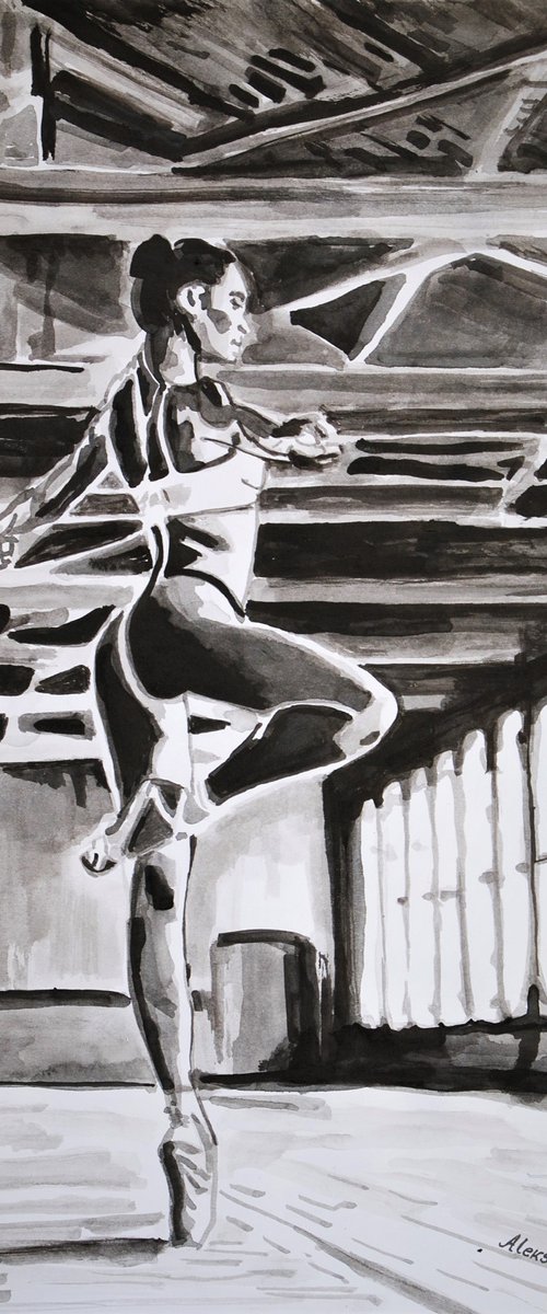 Contemporary dancer / 42 x 29.7 cm by Alexandra Djokic