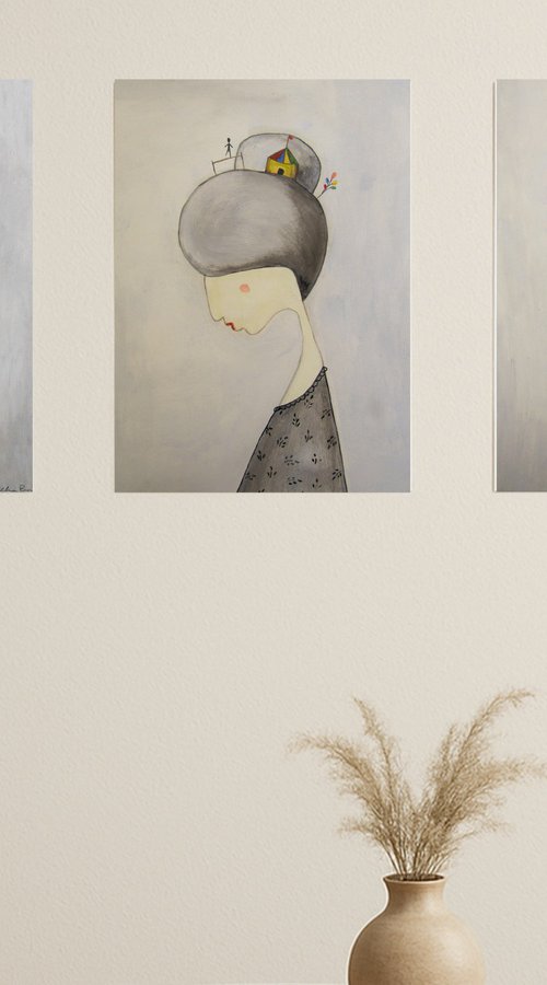 Thinking about it, set of 3 by Silvia Beneforti