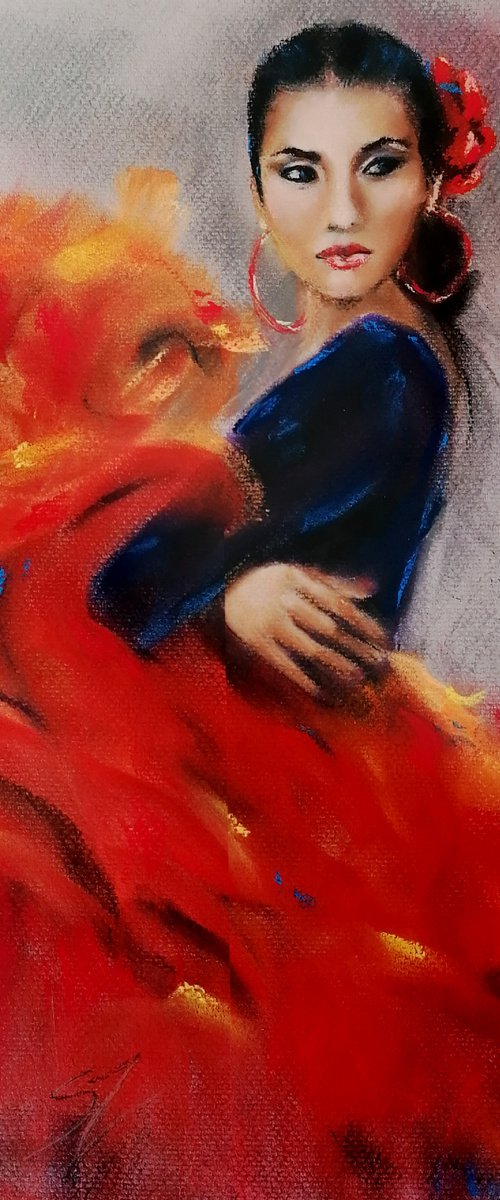 Flamenco Dancer 57 by Susana Zarate Harris