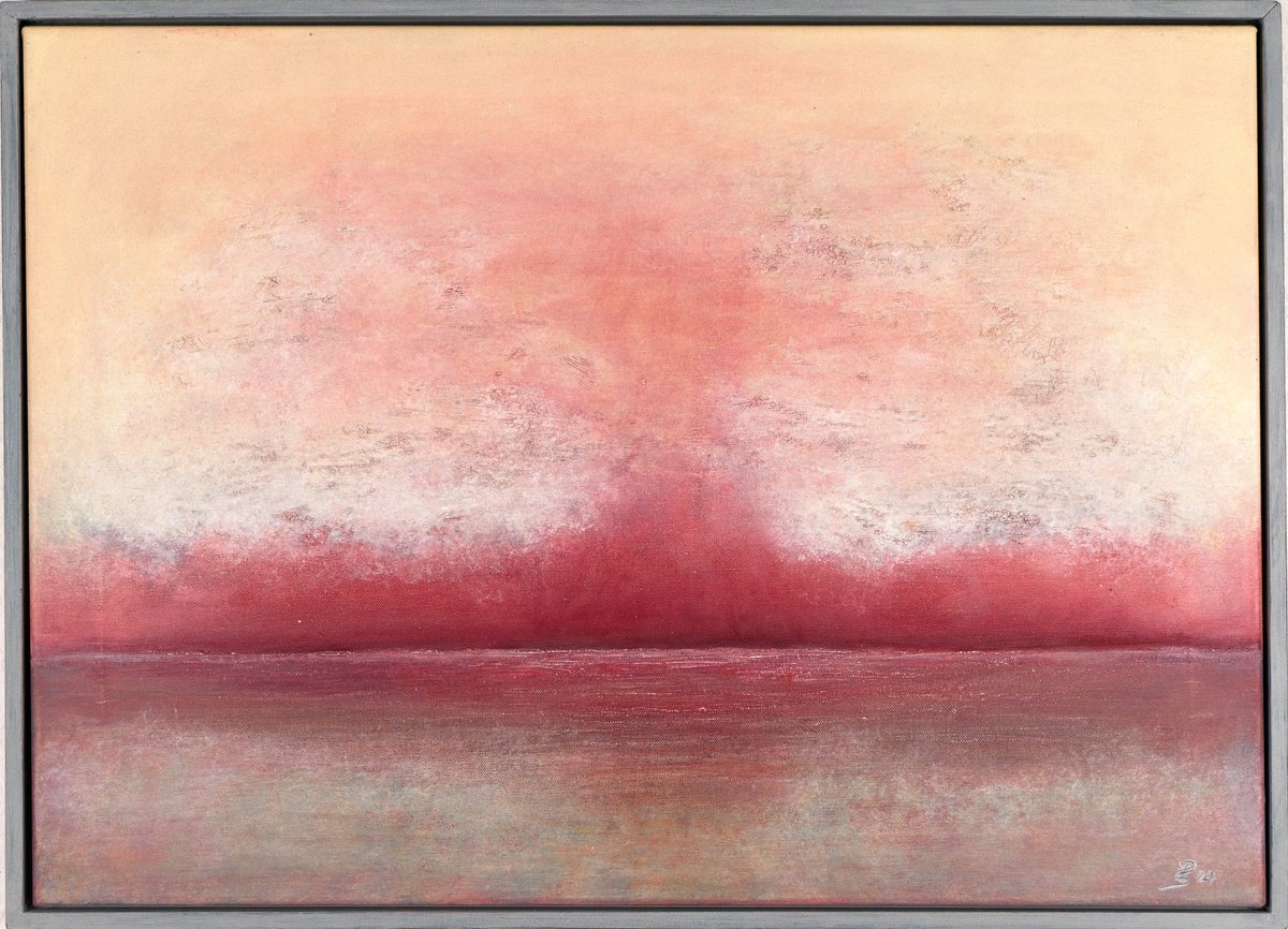 Impressionistic Landscape Painting By Peter Stahr, 29 X 21", New Ground Iii, Original Artwork