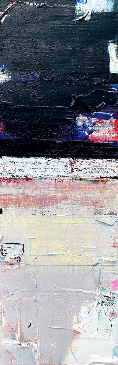 Abstract Painting By Jason Forcier, 12 X 36, Turn Around, Original Artwork