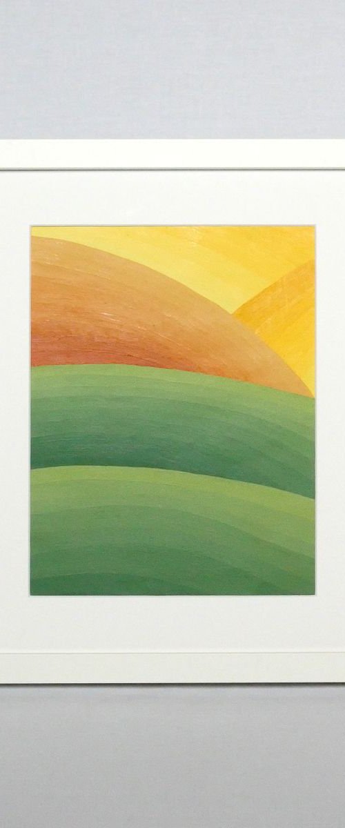Sunset fields by Zoe  Hattersley