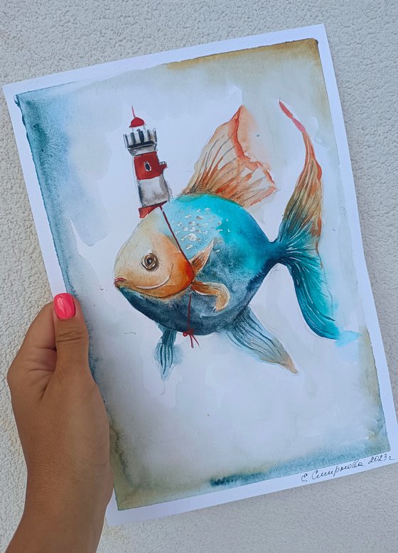 Fish and Lighthouse (small)