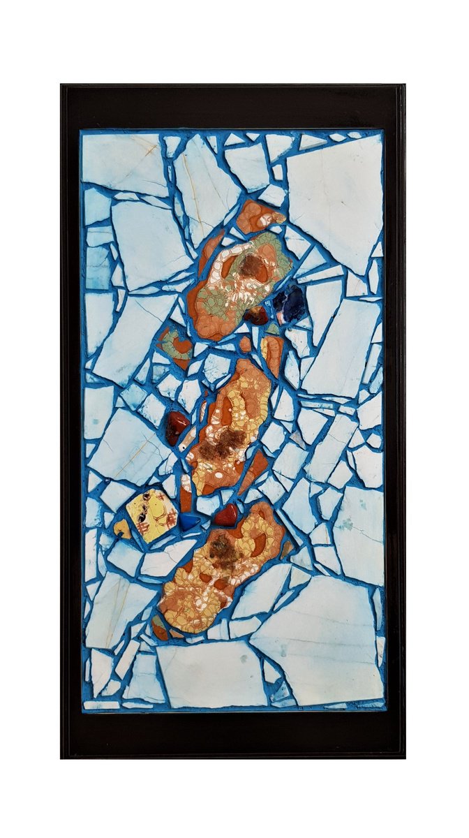 Abstract Relief By Ognyan Hristov, 15 X 29", "Fragment - S18", Original Artwork