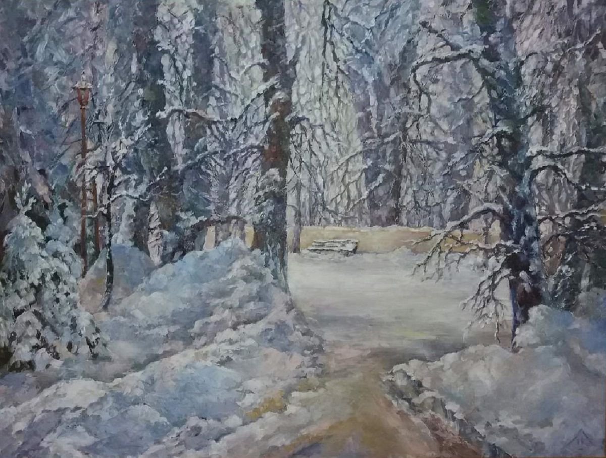 Snowy Winter by Liubov Ponomareva