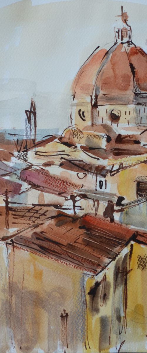 Roofs of Florence by Nelina Trubach-Moshnikova