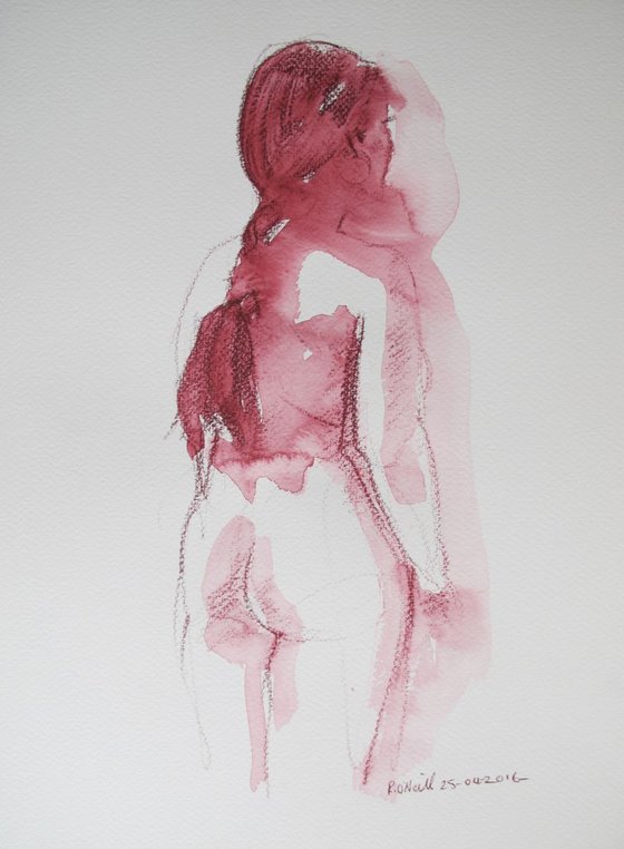 standing female nude