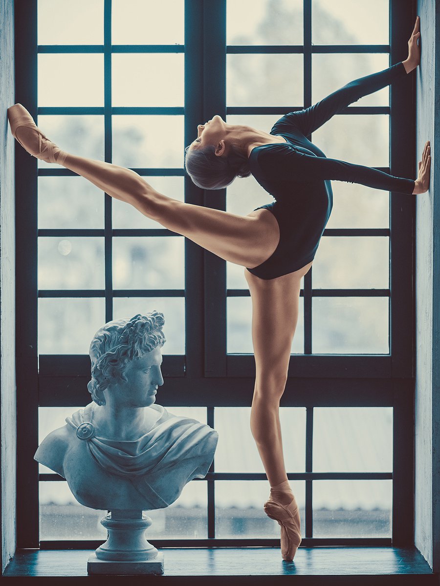 Photorealistic Portrait Photograph By Dan Hecho, 24 X 35, Apollo And Dancer, Original Artwork