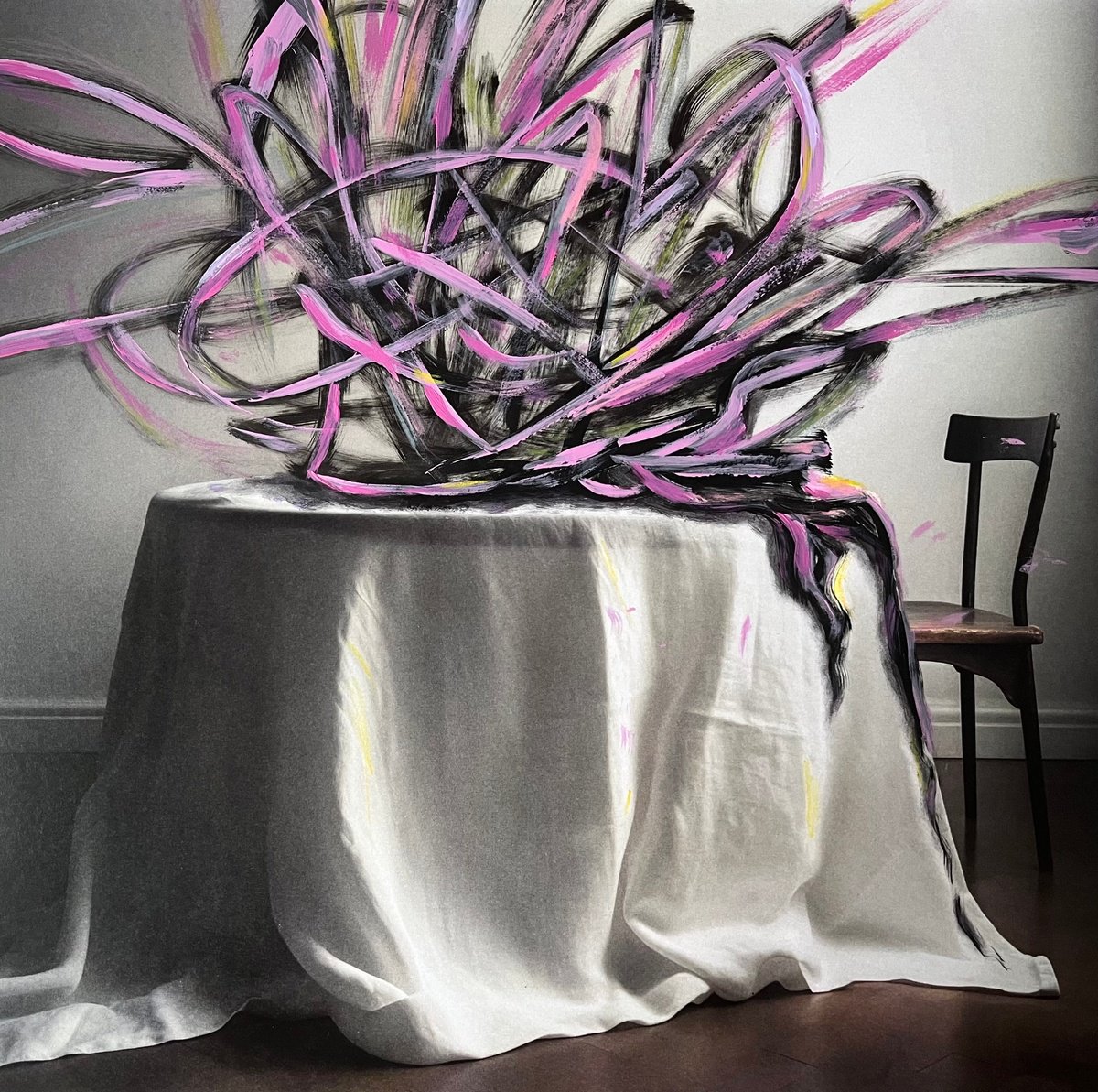 Expressive Abstract Painting By Yulia Ani, 13 X 13", The Moment When... #4, Original Artwork