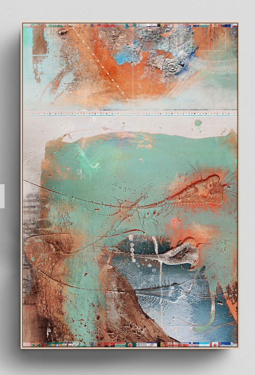 Organic Abstract Giclee Print By Adriano Ribeiro, 13 X 19, The Oceans, Original Artwork