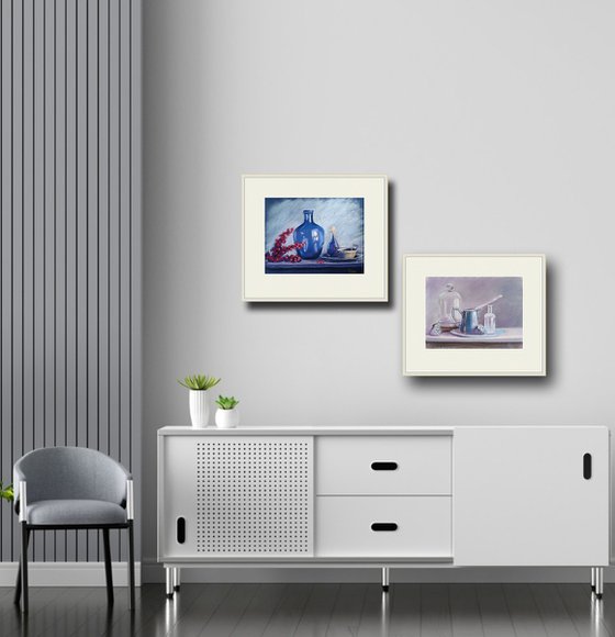 The blue glass bottle