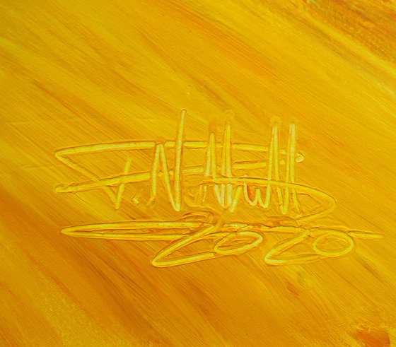 Yellow Red Abstraction XL 2