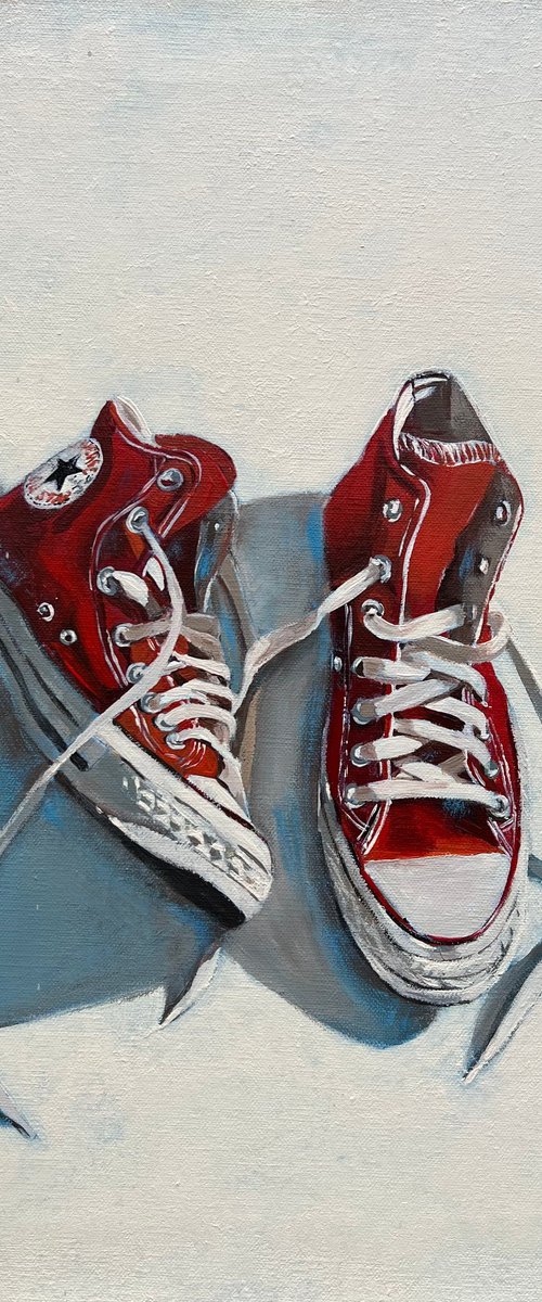 Red Converse in the Sunlight by Olesya Izmaylova
