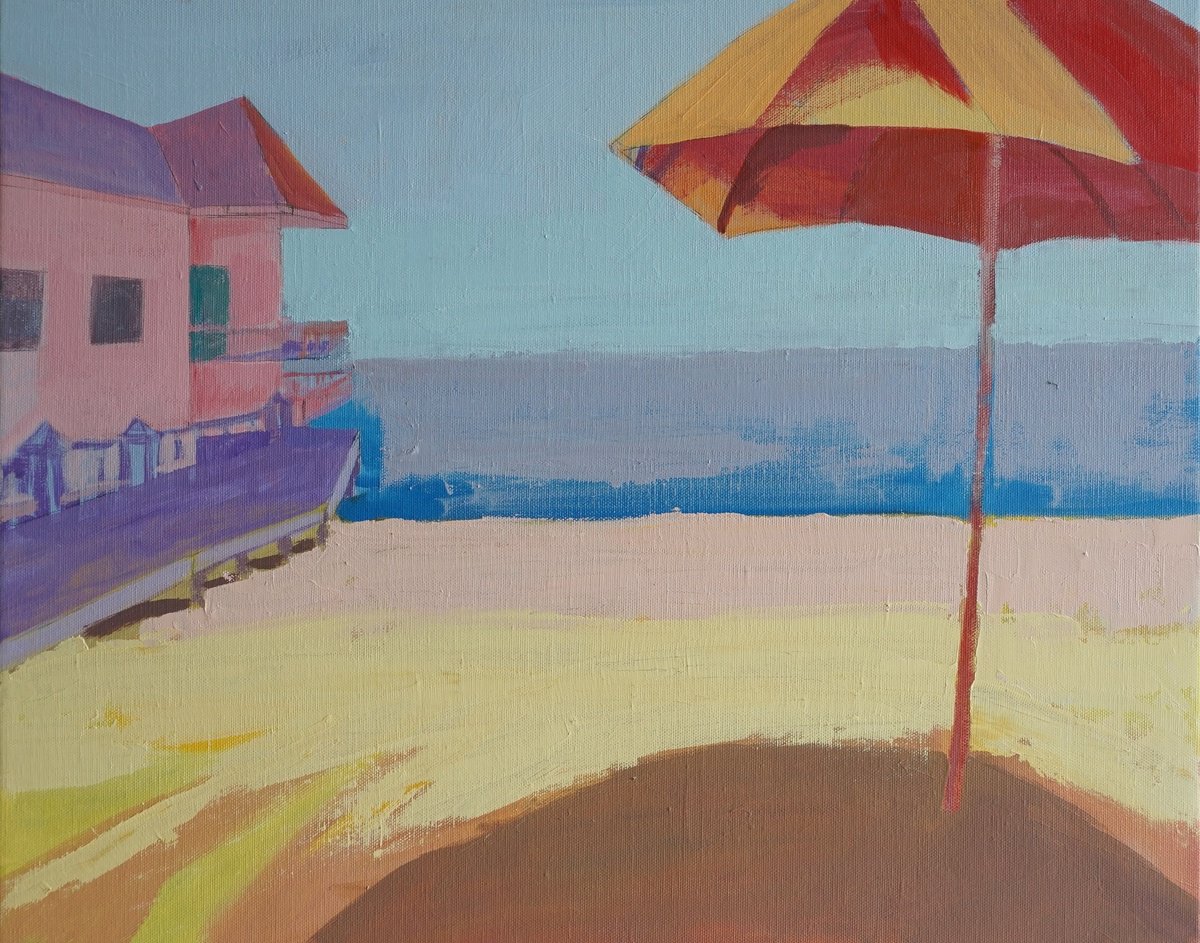 Expressive Oil Painting , Key West Beach By Patty Rodgers, 20 X 16, Artwork For Sale On Artfinder
