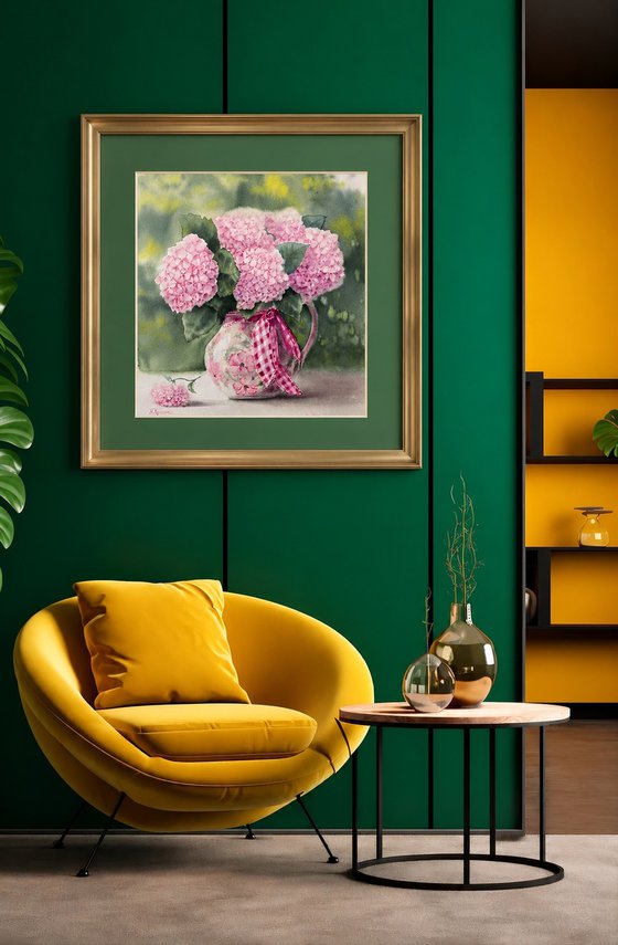 Provence style hydrangeas