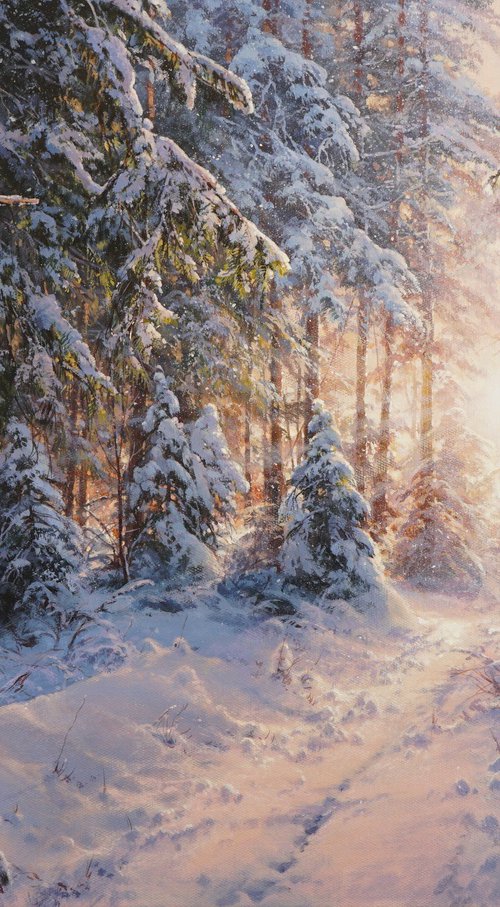 Silence of the winter forest by Viktar Yushkevich YUVART