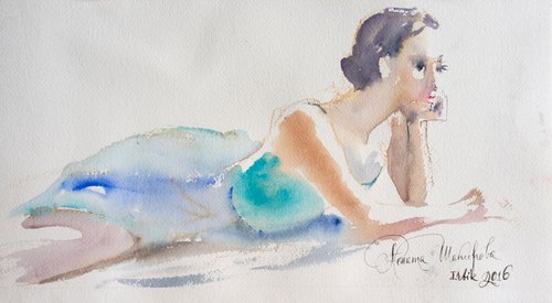 Resting ballerina by Irina Bibik-Chkolian