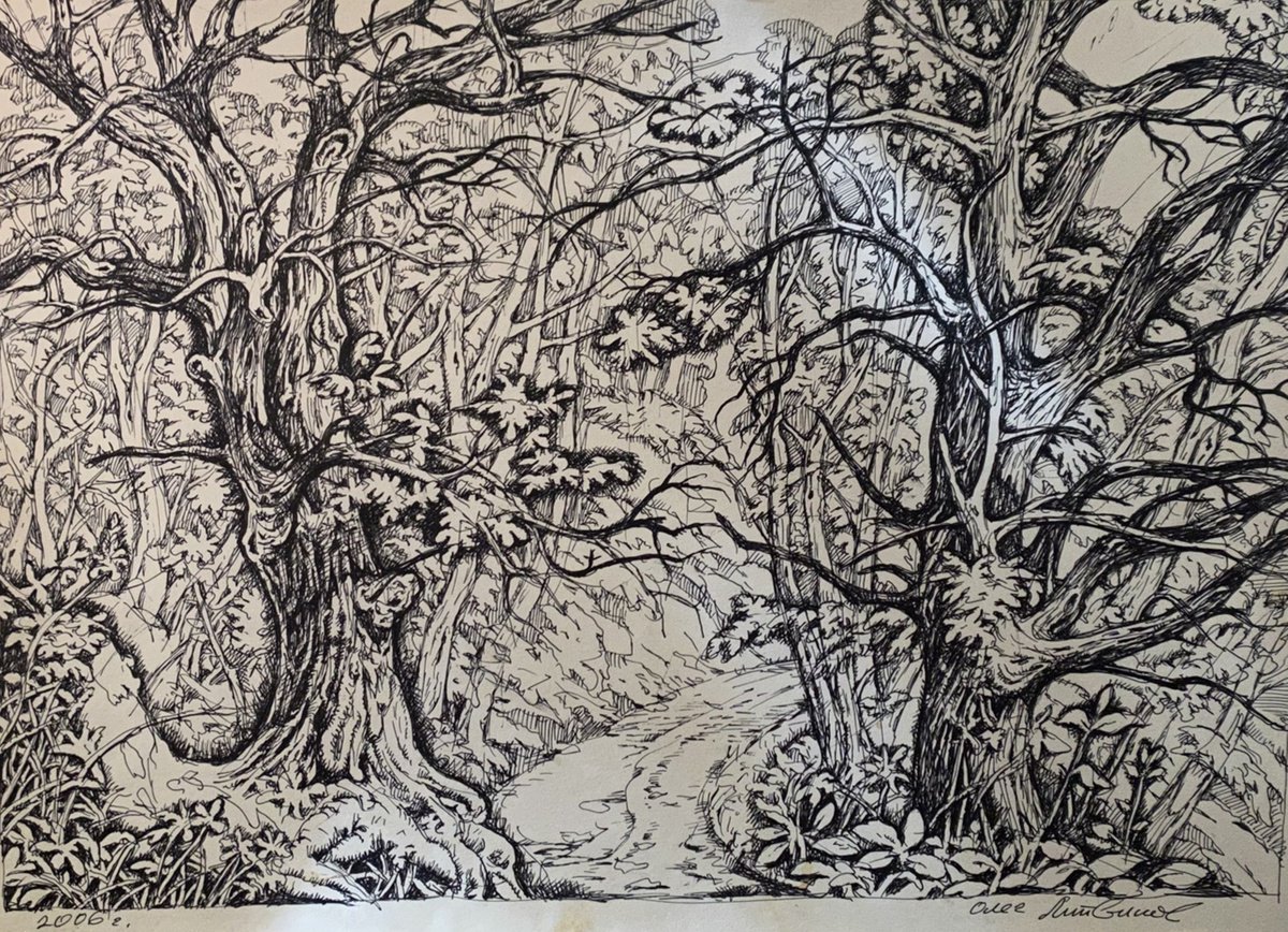 Impressionistic Landscape Painting By Oleg And Alexander Litvinov, 11 X 16", Park, Original Artwork