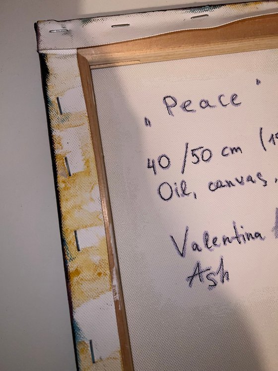 "Peace" - sailboat at sunset seascape