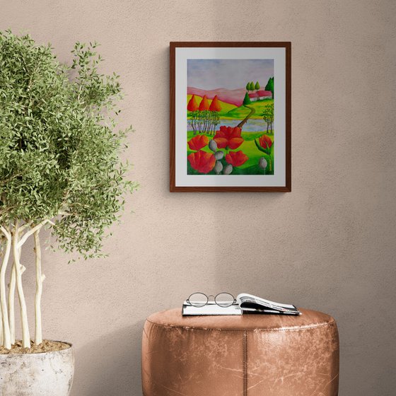 Spring country landscape