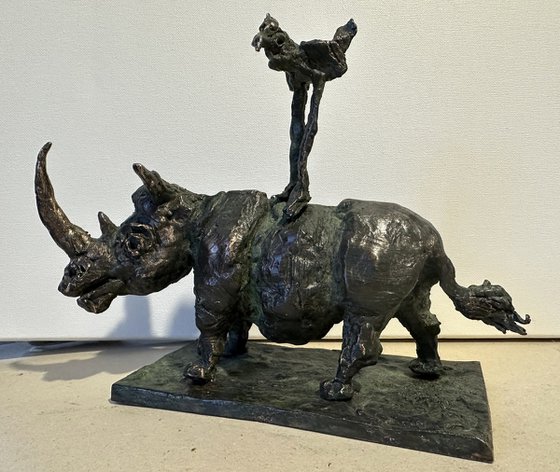 Rhino and bird