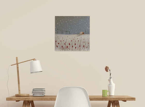 “Snowfall” 40x40x2cm