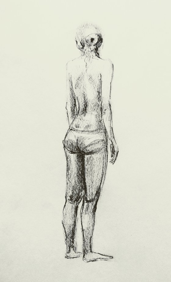 Nude. Original pencil drawing.