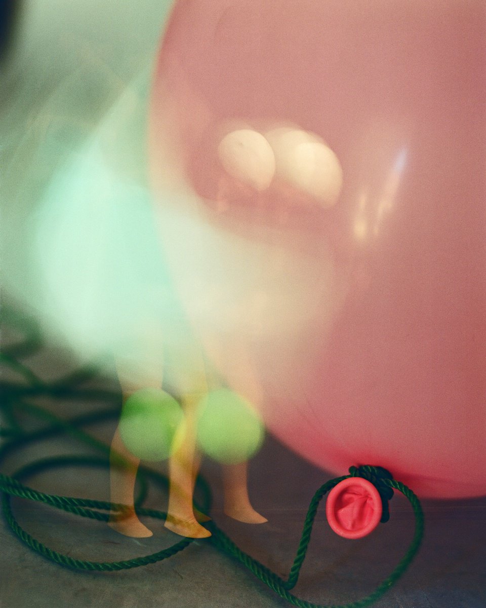 Surrealistic Portrait Photograph By Tania Serket, 16 X 20", Three Balloons, Original Artwork