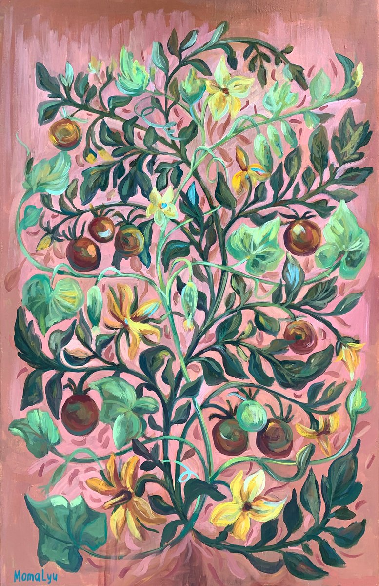 Impressionistic Giclee Print , Grace Of Weaves -Ornament Of Climbing Plants. By Momalyu, 18 X 28, Artwork For Sale On Artfinder