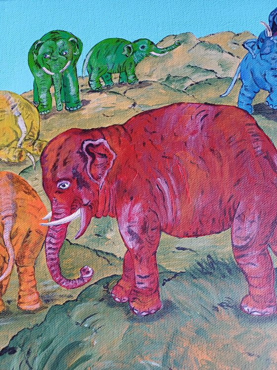 Rainbow Elephants
