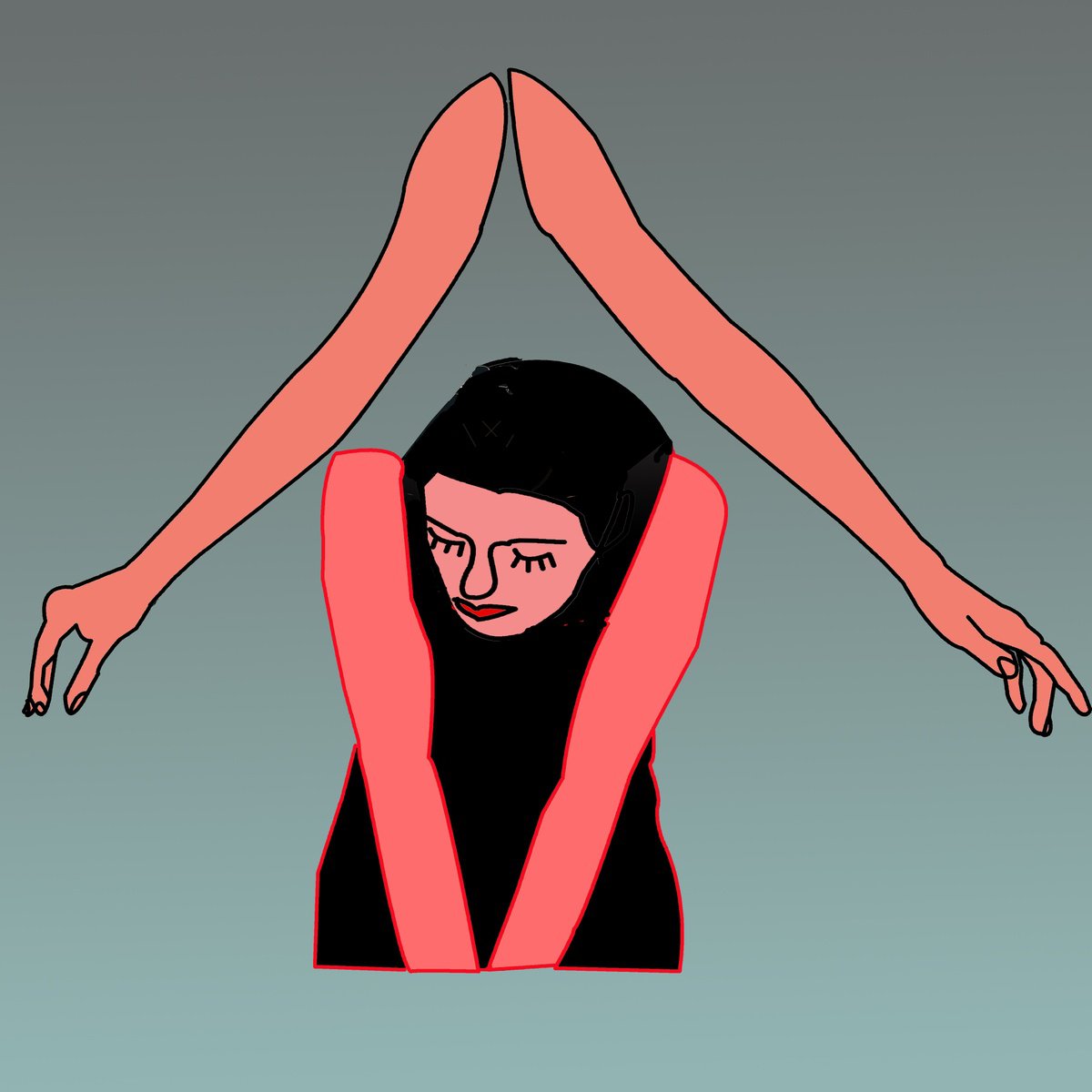 Urban And Pop Portrait Print By Artworks By Rina Mualem, 10 X 10, Squeeze, Original Artwork