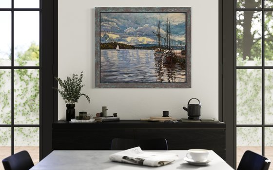 Autumn clouds over Aker brygge