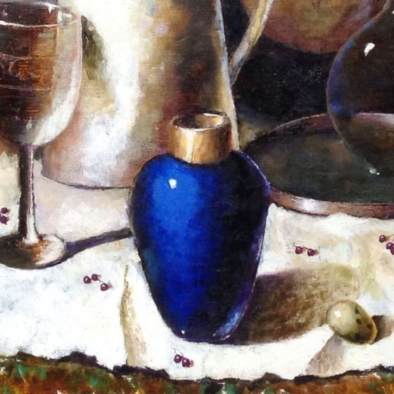 Blue vintage still life