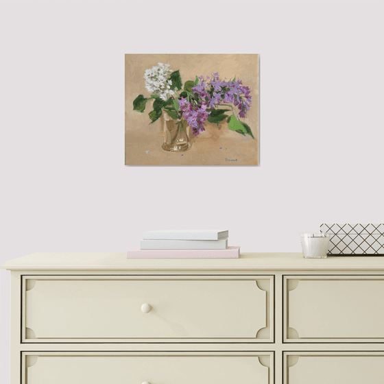 Lilacs in a Transparent glass