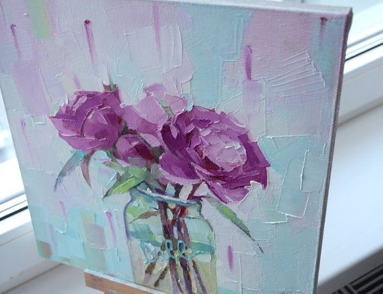 the painting with peonies