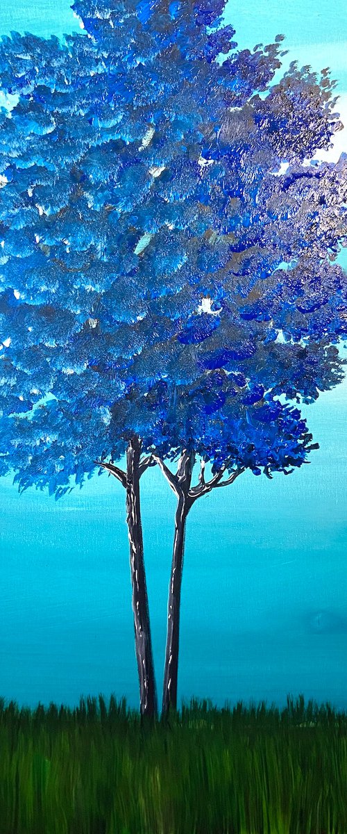 Large Blue Tree by Aisha Haider