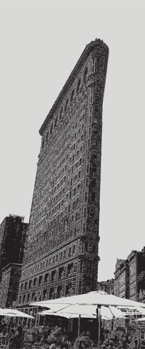The Flatiron Building 2 NY B&W by Keith Dodd