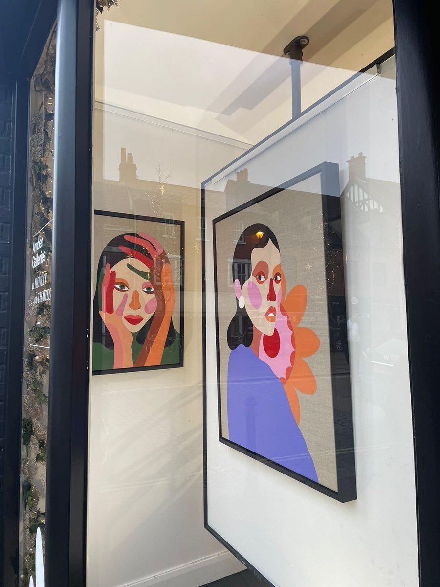 Geometric Portrait Acrylic Painting By Katalin Macevics, 30 X 37", Orange Marmalade, Original Artwork