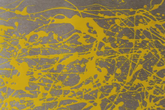 Yellow Energy- Style Jackson Pollock