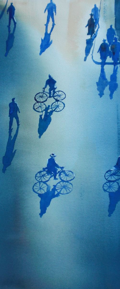 bikes and shadows by Giorgio Gosti