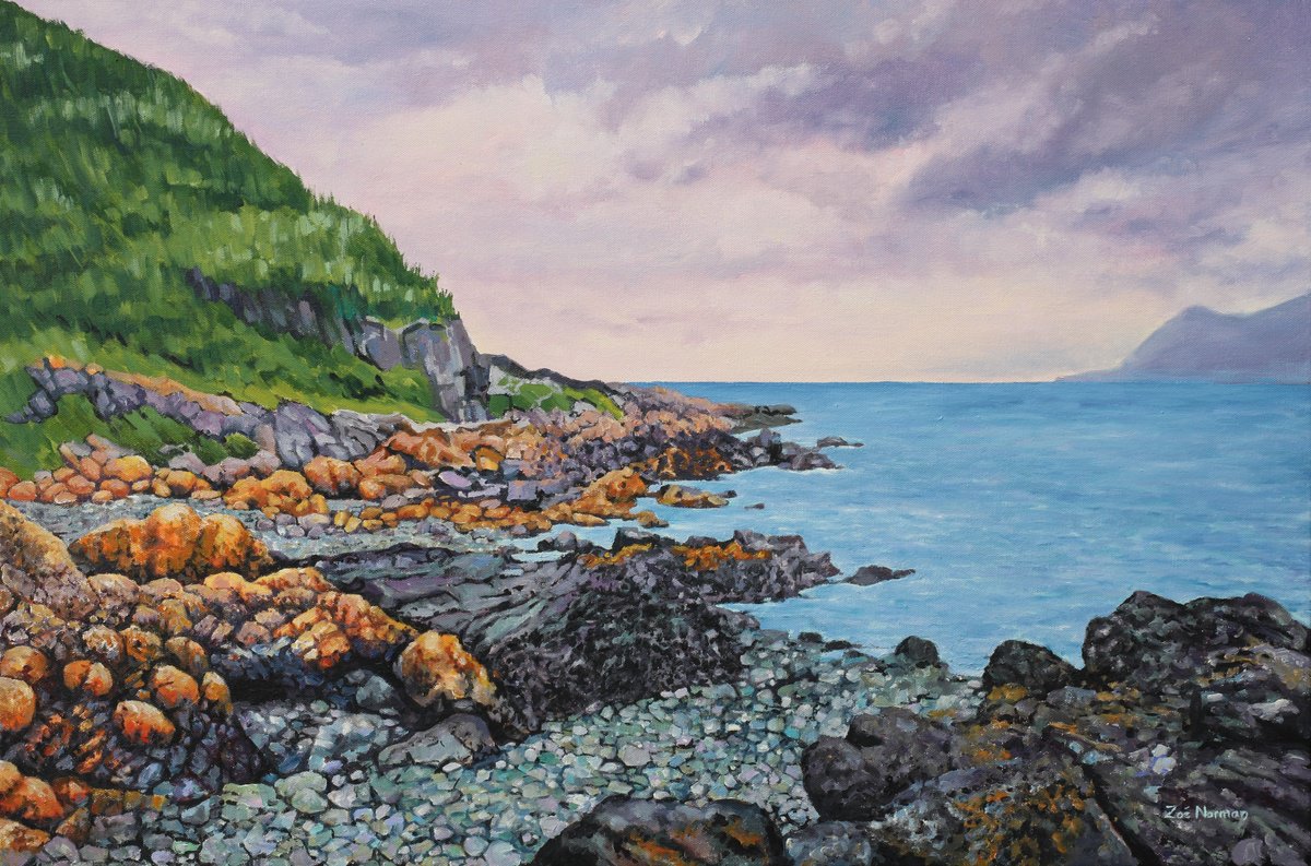 Porthdinllaen Cove By Zoe Elizabeth Norman, 28 X 20, Artwork For Sale On Artfinder