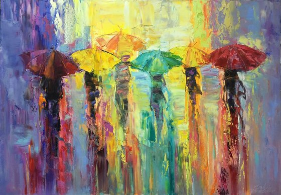 Bright umbrellas, Emotion of Freedom