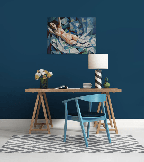 Dream(60x80cm, cubism, oil painting, ready to hang)