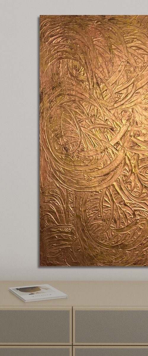 „GILDED ARABESQUE“ 100x70x2 cm by Exclusive Arts