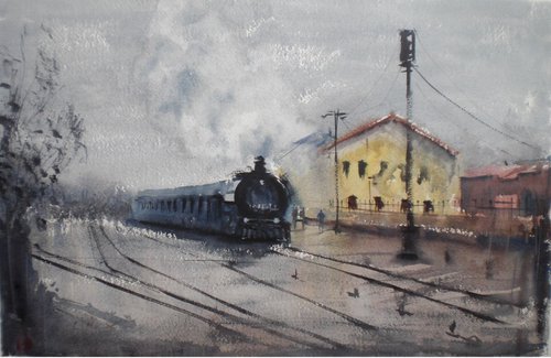 Trains 4 by Giorgio Gosti