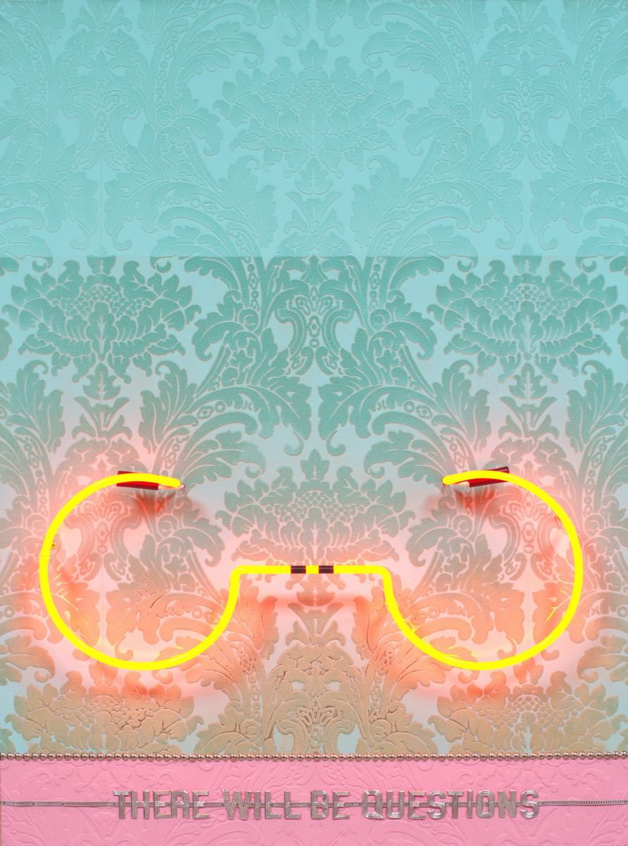 Urban And Pop Abstract Sculpture By Dangerous Minds Artists, 31 X 43, There Will Be Questions, Original Artwork