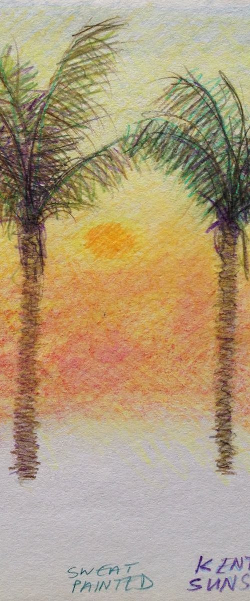 Palm Trees at Sunset by David Lloyd