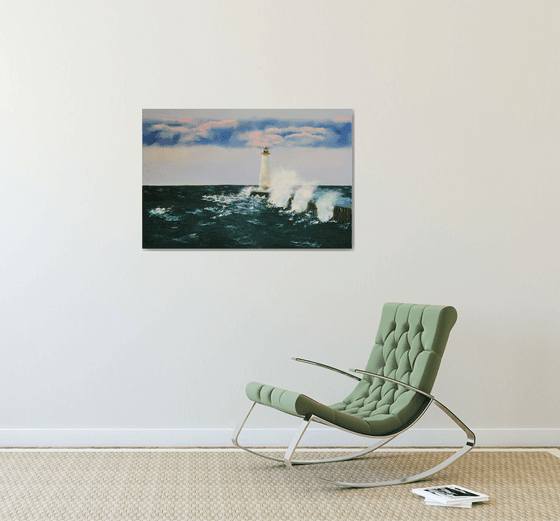 Lighthouse on Lake Ontario / Original Painting