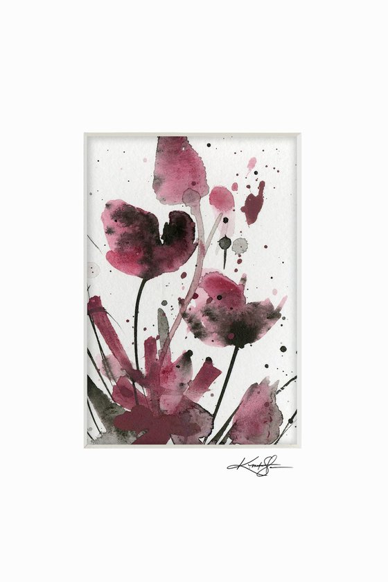 Petite Impressions 16 - Flower Painting by Kathy Morton Stanion