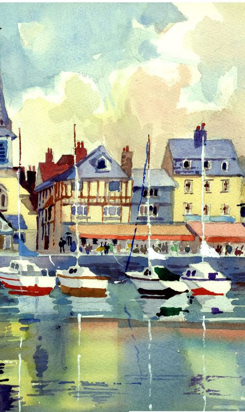 Market Day, Honfleur, Normandy, France by Peter Day